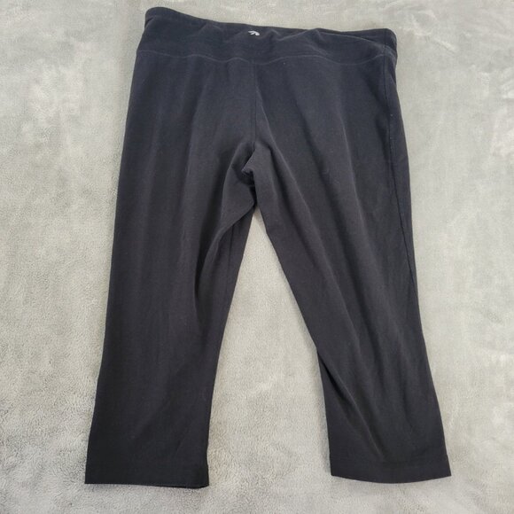 Ideology Womens Leggings Extra Large XL Pull On Black Cotton Blend BLA40E - Picture 6 of 9